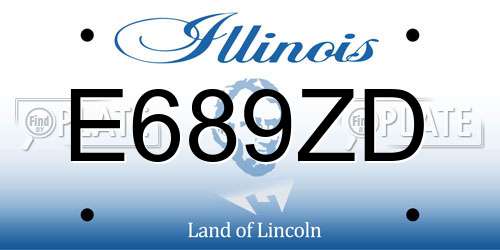 E689ZD Illinois License Plate