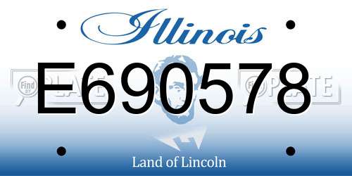 E690578 Illinois License Plate