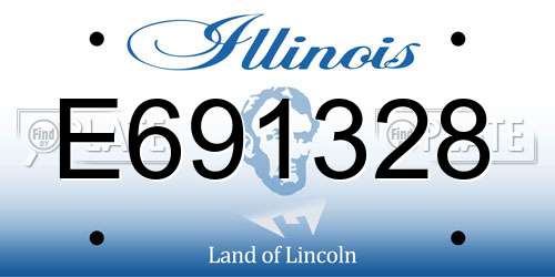 E691328 Illinois License Plate