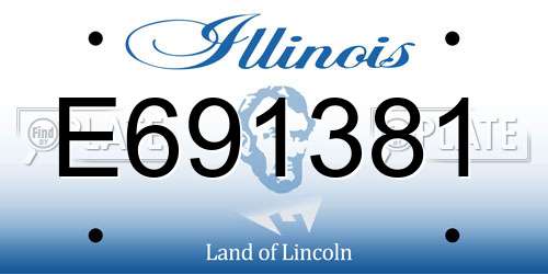 E691381 Illinois License Plate