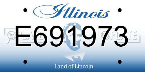 E691973 Illinois License Plate