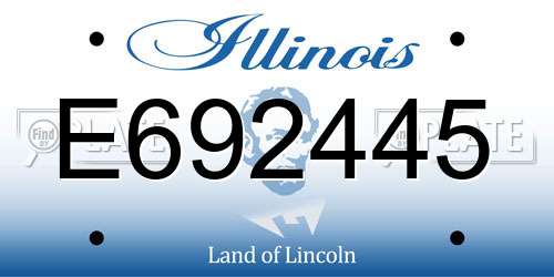 E692445 Illinois License Plate