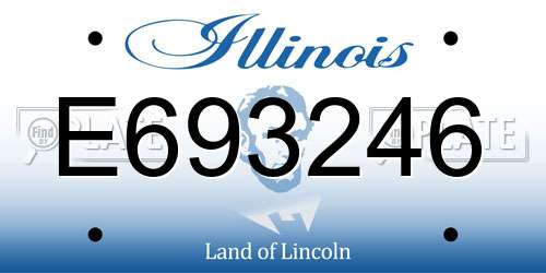 E693246 Illinois License Plate