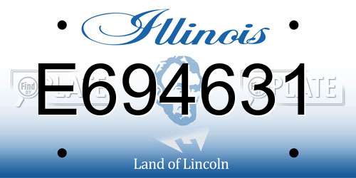 E694631 Illinois License Plate