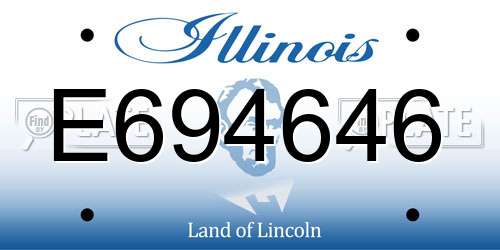 E694646 Illinois License Plate