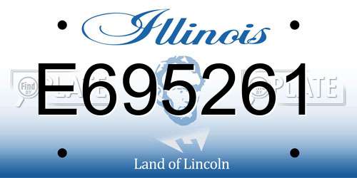 E695261 Illinois License Plate