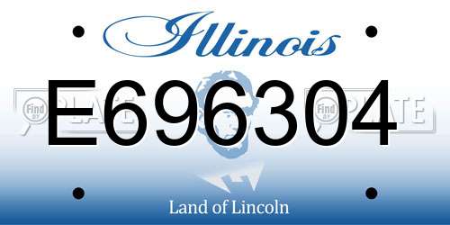 E696304 Illinois License Plate