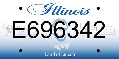 E696342 Illinois License Plate