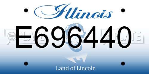 E696440 Illinois License Plate