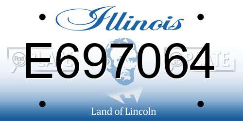 E697064 Illinois License Plate