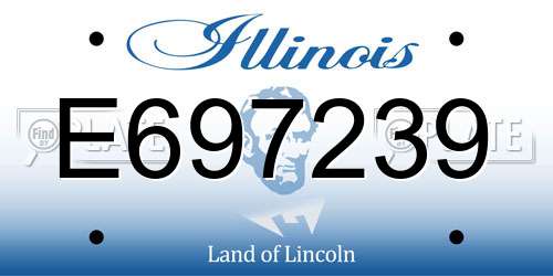 E697239 Illinois License Plate