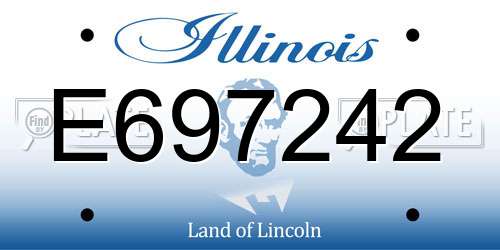 E697242 Illinois License Plate