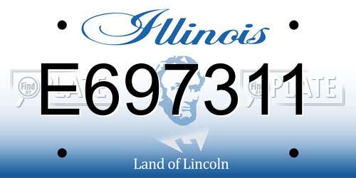 E697311 Illinois License Plate