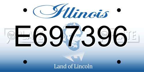 E697396 Illinois License Plate