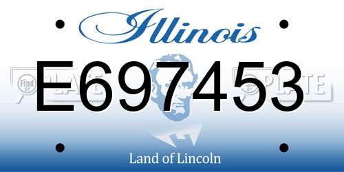 E697453 Illinois License Plate