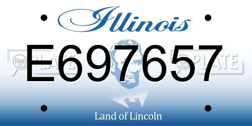 E697657 Illinois License Plate