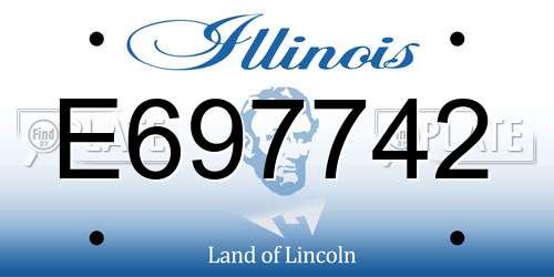 E697742 Illinois License Plate