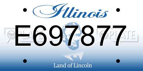 E697877 Illinois License Plate