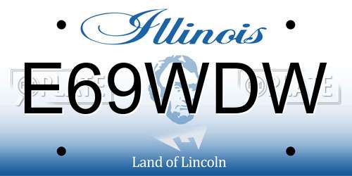 E69WDW Illinois License Plate