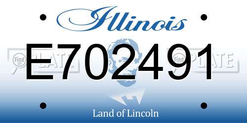 E702491 Illinois License Plate