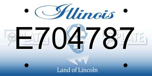 E704787 Illinois License Plate