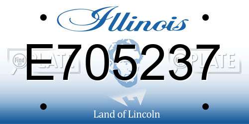 E705237 Illinois License Plate