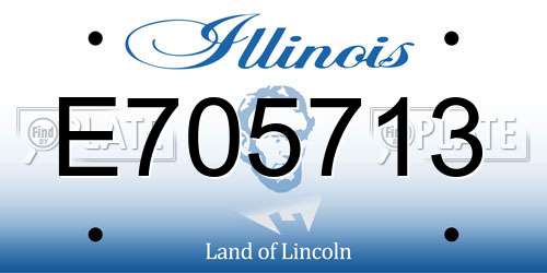 E705713 Illinois License Plate