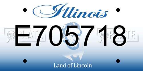 E705718 Illinois License Plate