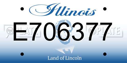 E706377 Illinois License Plate