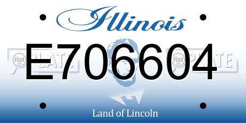 E706604 Illinois License Plate