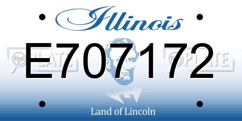 E707172 Illinois License Plate