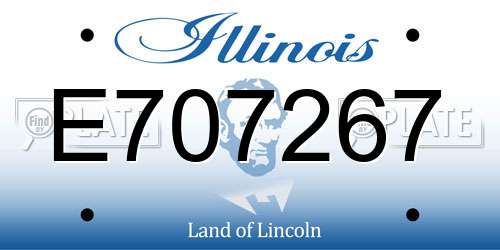 E707267 Illinois License Plate