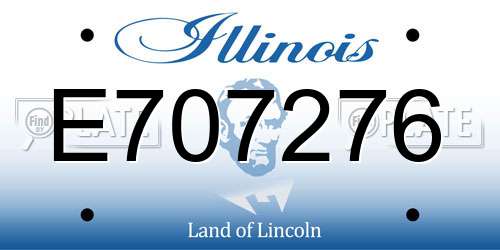 E707276 Illinois License Plate