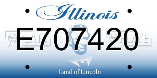 E707420 Illinois License Plate