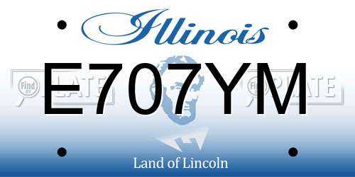E707YM Illinois License Plate