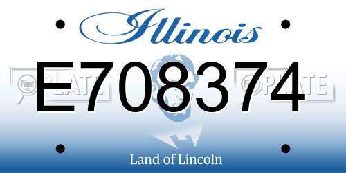 E708374 Illinois License Plate