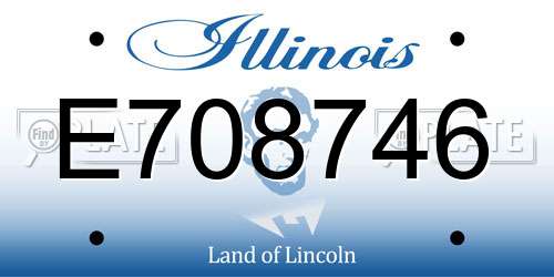 E708746 Illinois License Plate