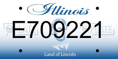 E709221 Illinois License Plate