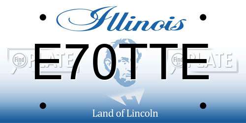 E70TTE Illinois License Plate