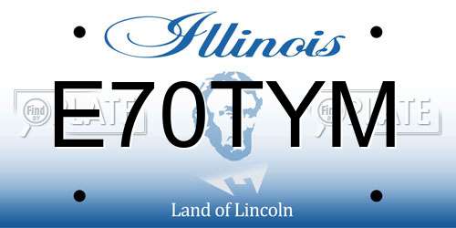 E70TYM Illinois License Plate