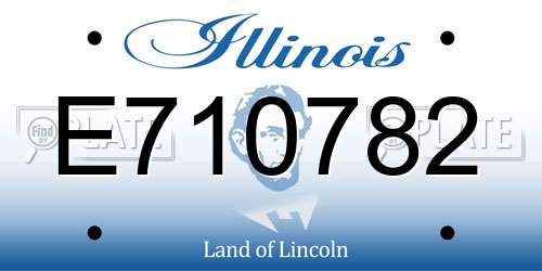 E710782 Illinois License Plate
