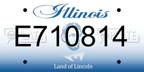 E710814 Illinois License Plate