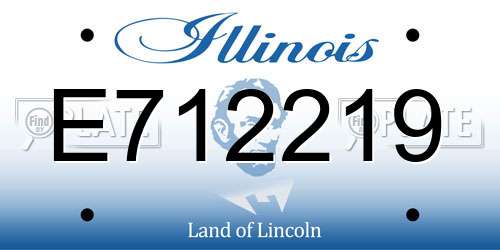 E712219 Illinois License Plate