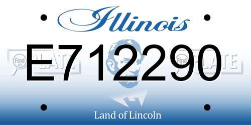 E712290 Illinois License Plate