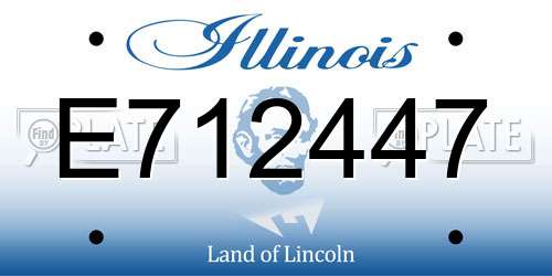 E712447 Illinois License Plate