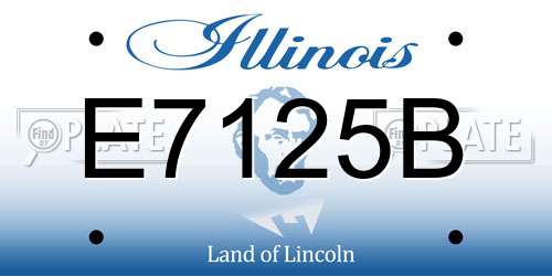 E7125B Illinois License Plate