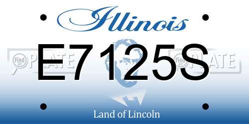 E7125S Illinois License Plate