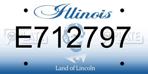 E712797 Illinois License Plate