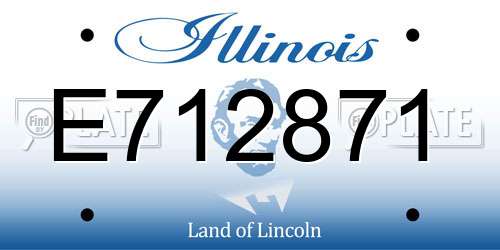 E712871 Illinois License Plate