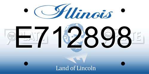 E712898 Illinois License Plate